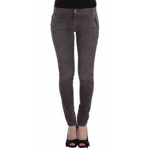 Ermanno Scervino Grey Skinny Cotton Blend Jeans Women Gray Jeans & Pants